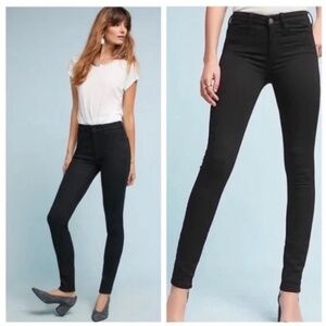 Black Pilcro Anthropologie High Rise Skinny Jeans